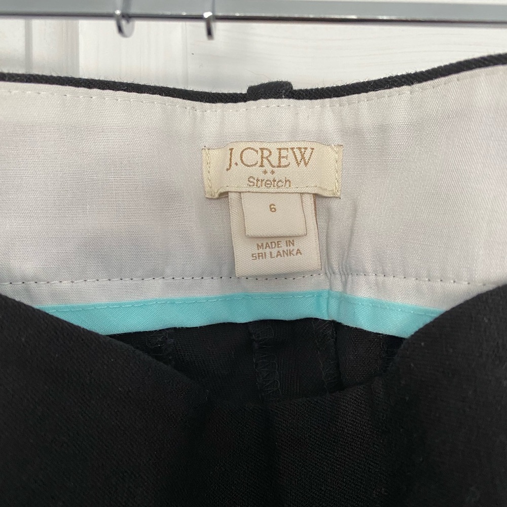J Crew black stretch work pant size 6